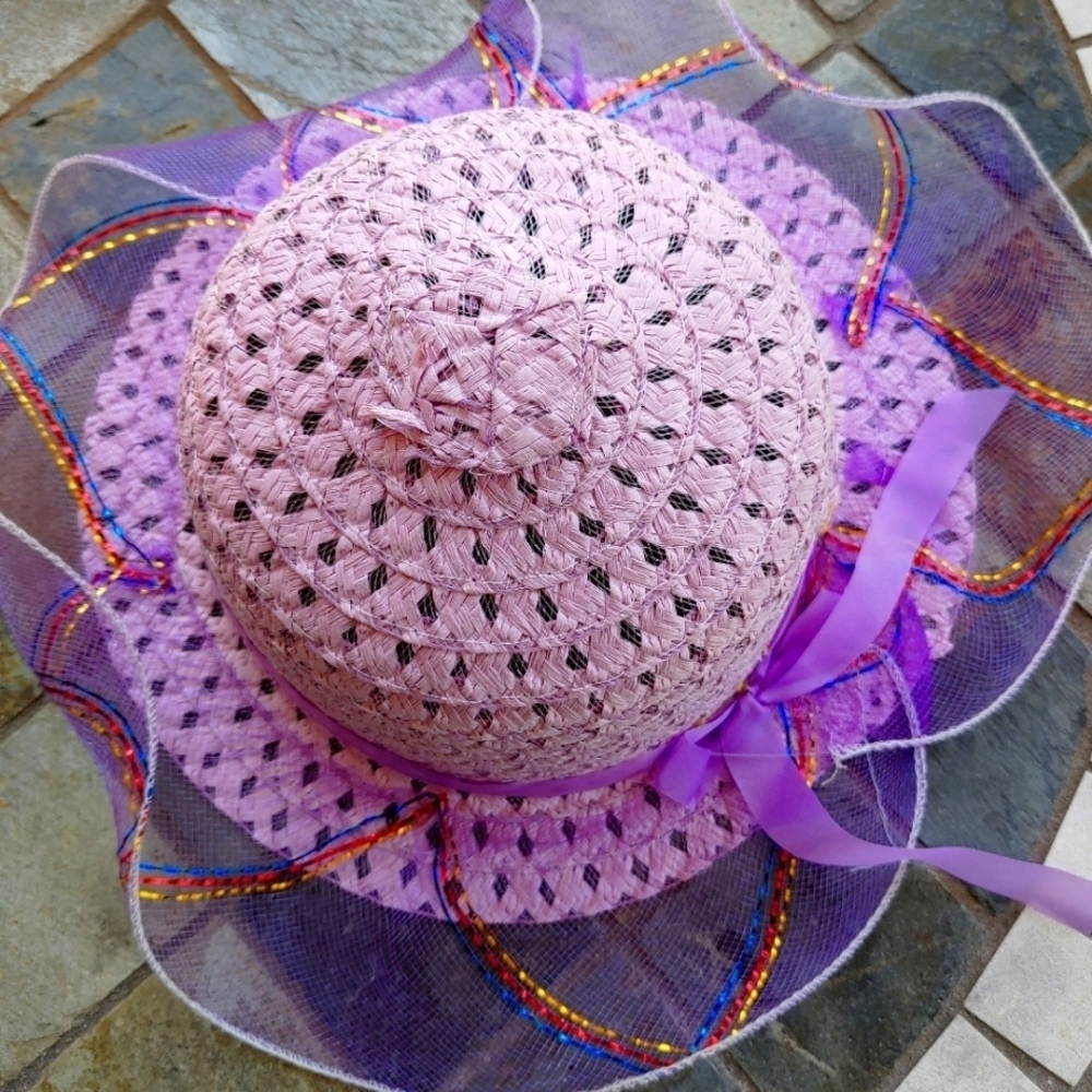 NEW GIRLS CHILD EASTER HAT LAVENDER BONET